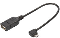 Câble adaptateur USB 2.0 DIGITUS, Micro USB-B - USB-A, 0,15 m Câble adaptateur USB 2.0 DIGITUS, Micro USB-B - USB-A, 0,15 m