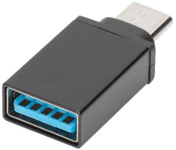 DIGITUS USB Adapter, USB-C - USB-A, schwarz