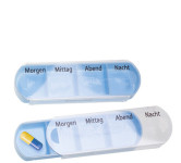 Pilulier 7 jours Lifemed, plastique, blanc/bleu