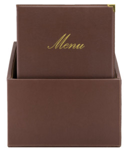 Securit Protège-menus CLASSIC, A4, boîte de 20, marron