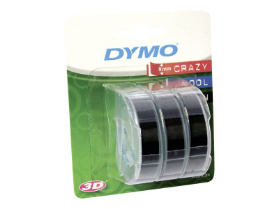 Dymo : CONS. EMB. 9MMX3M WHI/BLK BL3