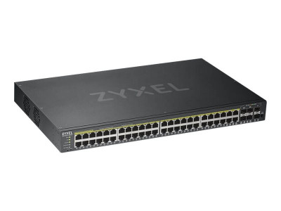 Zyxel 48-Port Gigabit Smart Managed PoE+ Switch 375W NebulaFlex Cloud