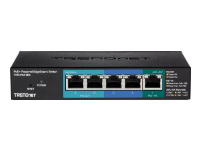 TrendNet : 5PORT GB POE+ POWERED EDGESMART SWITCH W/ POE PASS THROUGH (15W)