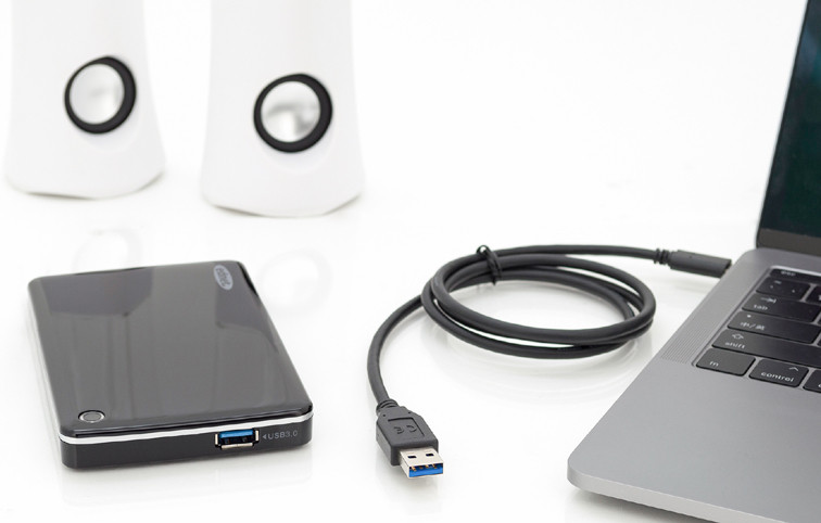 ASSMANN Câble de raccordement USB 3.1, USB-C - USB-A, 1,0 m