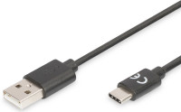 ASSMANN Câble de raccordement USB 2.0, USB-C - USB-A, 3,0 m ASSMANN Câble de raccordement USB 2.0, USB-C - USB-A, 3,0 m