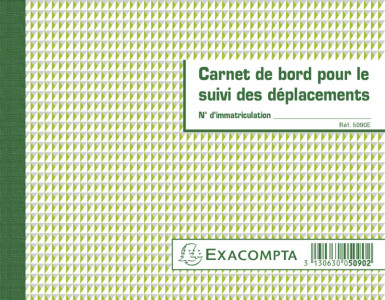 EXACOMPTA Carnet de bord pour le suivi des déplacements