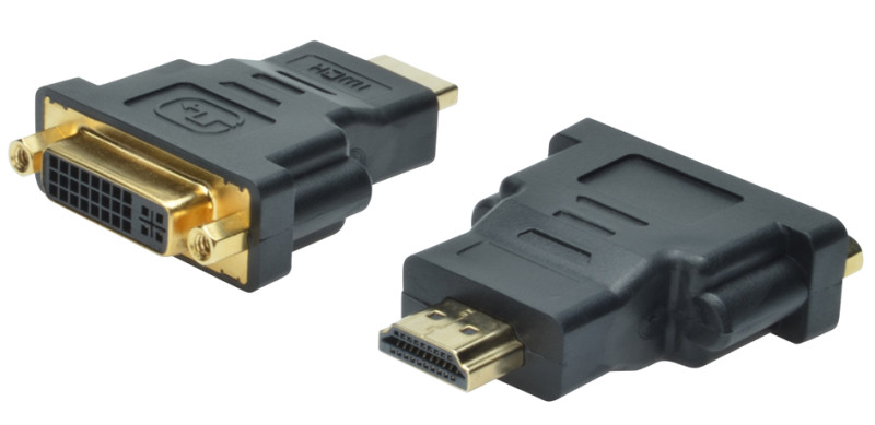 DIGITUS HDMI Adapter, HDMI-A - DVI-I, schwarz