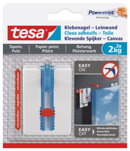 tesa Powerstrips Clou adhésif, pour papier peint et plâtre