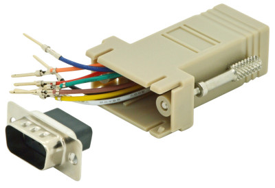 DIGITUS RS 232 Adapter, DB9 Kupplung - RJ45 Kupplung, beige