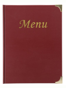 Securit Protège-menus BASIC, A4, bordeaux