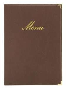 Securit Protège-menus CLASSIC, A4, marron