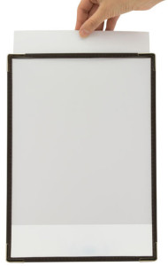 Securit Porte-menu CRYSTAL, A4, pour 2 feuilles