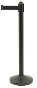 Securit Barrière de guidage RETRACTABLE - pied, noir