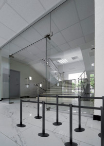 Securit Barrière de guidage RETRACTABLE - pied, noir