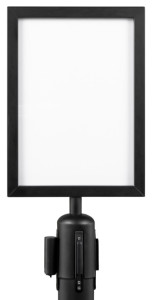 Securit Barrière de guidage RETRACTABLE - pied, noir