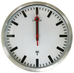 MONZANA® Horloge murale radio pilotée à quartz silencieuse argent