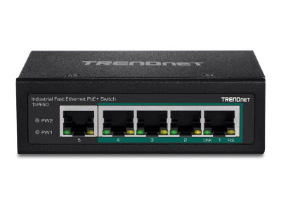 TrendNet : 5-PORT IND.FAST ETH POE+ SWITCH DIN-RAIL
