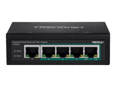 TrendNet : 5-PORT IND.FAST ETH POE+ SWITCH DIN-RAIL