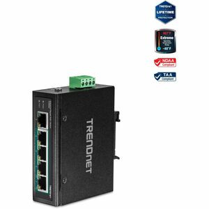 TrendNet : 5-PORT INDUSTRIAL GIGABIT POE+ DIN-RAIL SWITCH