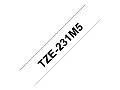 Brother : TZE231 LAMINATED TAPES 12MM 8M NOIR sur BLANC