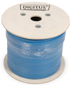 DIGITUS Installationskabel Kat. 6a, U/UTP, 500 m, blau
