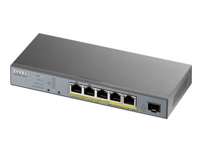 Zyxel : 6 PORT MANAGED CCTV POE SWITCH LONG RANGE 60W 802.3BT