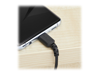 Startech : 2M DURABLE USB 2.0 TO USB C cable Noir ARAMID FIBER