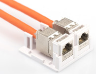 Boîtier vide DIGITUS pour 2 modules Keystone, blanc pur Boîtier vide DIGITUS pour 2 modules Keystone, blanc pur