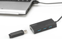 Hub USB 3.0 Super Speed ??DIGITUS, 4 ports, avec alimentation