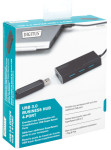 Hub USB 3.0 Super Speed ??DIGITUS, 4 ports, avec alimentation Hub USB 3.0 Super Speed ??DIGITUS, 4 ports, avec alimentation
