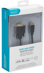 DIGITUS HDMI Adapterkabel, HDMI-A - DVI, schwarz, 2,0 m