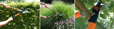 Garten PRIMUS Cisaille à haies multifonctionnelle 3 en 1