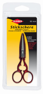 KLEIBER Stickschere, Läng: 90 mm, schwarz