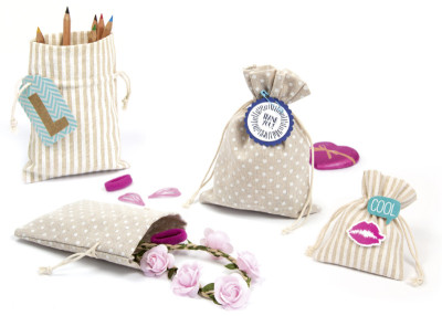 folia Sachet en tissu NATURE, assorti dans 3 tailles