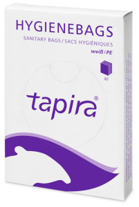 Sacs hygiéniques Tapira en PE pour distributeurs, blancs