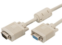 DIGITUS Rallonge pour moniteur VGA, HD 15, beige, 10 m DIGITUS Rallonge pour moniteur VGA, HD 15, beige, 10 m