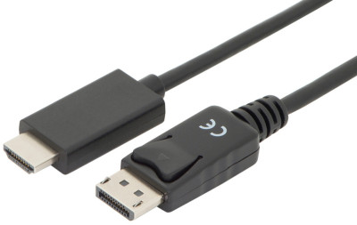 DIGITUS Câble d'adaptateur DisplayPort 1.2, DP - HDMI-A, 2 m