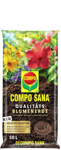 COMPO SANA Terreau de rempotage de qualité pour fleurs, 10 l