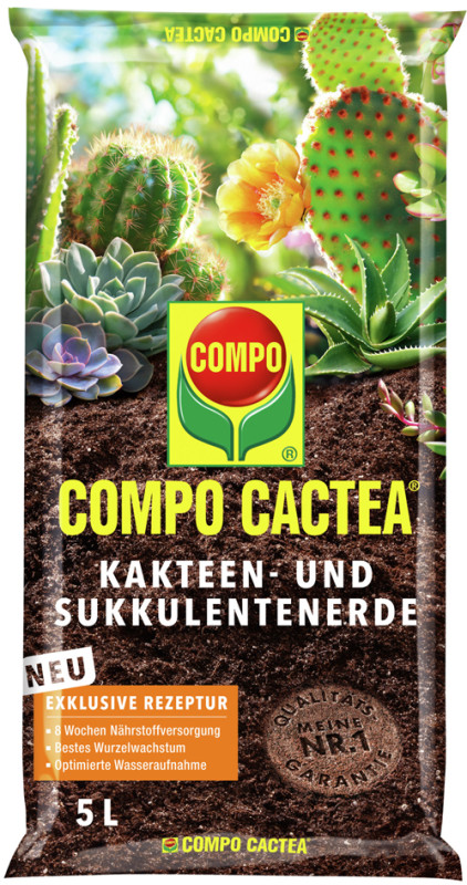 COMPO CACTEA Terreau pour cactus et succulentes, 5 litres