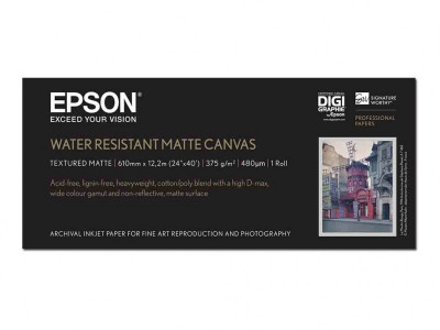 Epson : WATER RESISTANT MATTE CANVAS 24INX12.2M PRO 4000