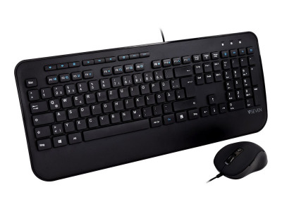 V7 : PRO USB KEYBOARD MOUSE COMBO de FULLSIZE/PALMREST GERMAN QWERTZ