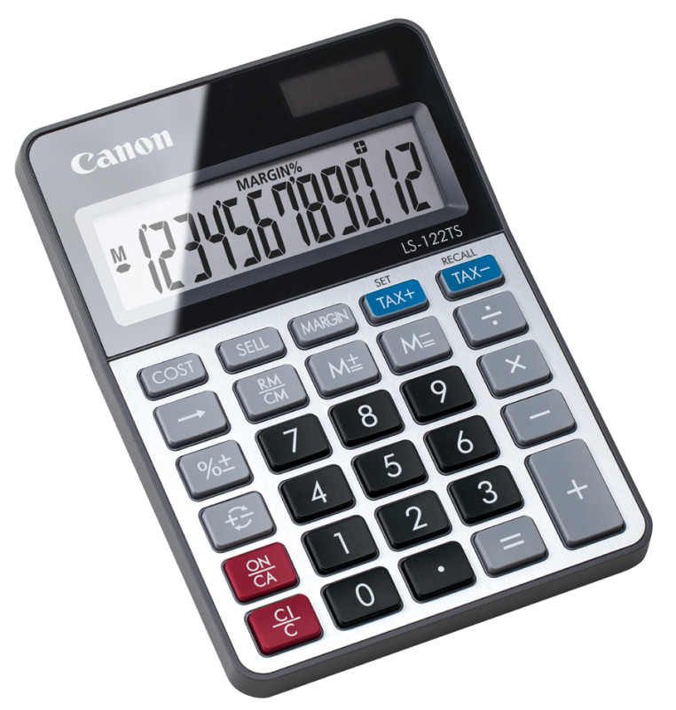 Canon Calculatrice de bureau LS-122 TS, alimentation solaire