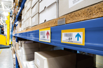 Pochette d'étiquetage magnétique DURABLE, 100 x 38 mm, jaune