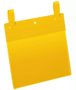 Pochette filet DURABLE, avec rabat, format A4 paysage, jaune
