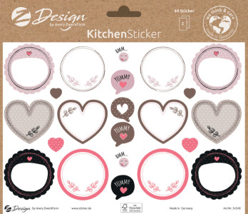 AVERY Zweckform ZDesign Trend Sticker KÜCHE Made with Love