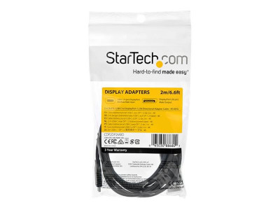 Startech : 6.6 FT. USB C TO DISPLAYPORT 1.2 CABLE-BIDIRECTIONAL-8K 60HZ