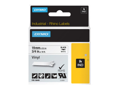 Dymo : ID1-19-1500 WHITE VINYL