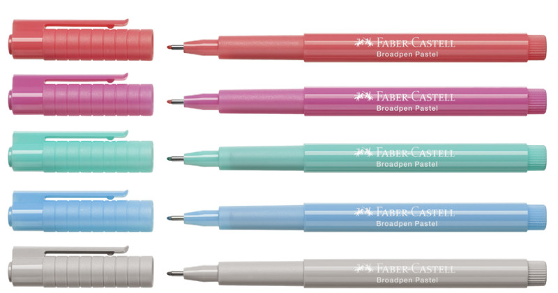 FABER-CASTELL Fineliner BROADPEN Pastell, purpurrosa