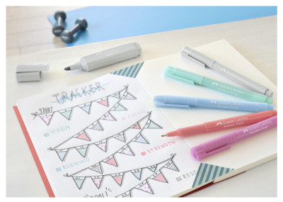 FABER-CASTELL Fineliner BROADPEN Pastell, pastellgrau