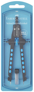 Compas à réglage rapide FABER-CASTELL FACTORY PEARL BLUE